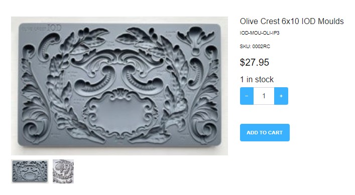 IOD Olive Crest Mould – Blue Moon Vintage Mercantile